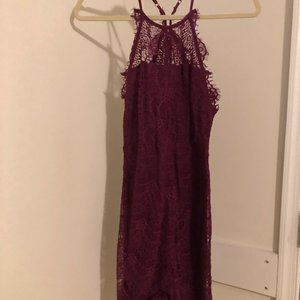 Free People Burgundy Red Lace Dress Size S